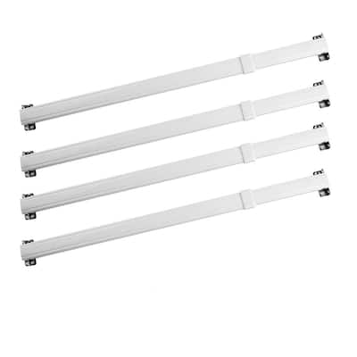 20 in. to 36 in. Adjustable Flat Sash Rod in White (4-Piece)