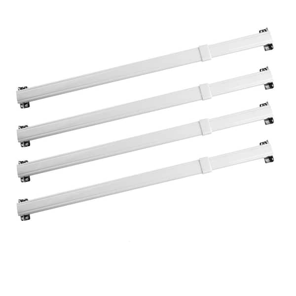 EMOH 20 in. to 36 in. Adjustable Flat Sash Rod in White (4-Piece)