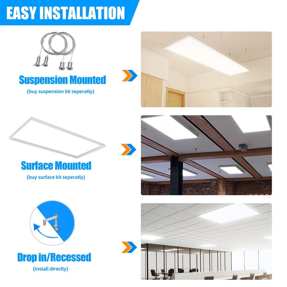 Satin White Aluminum Rectangular LED Ceiling Panel Light