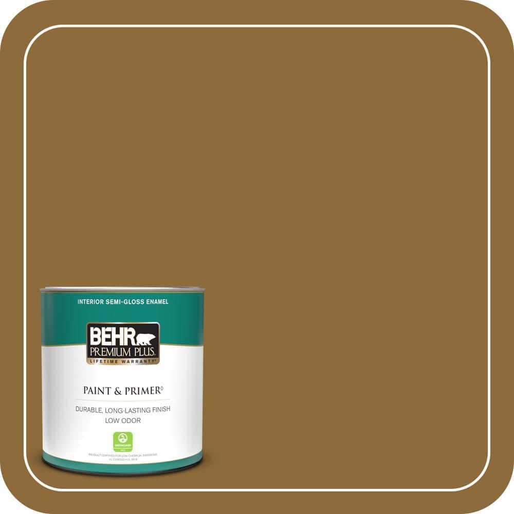 1 qt. #310F-7 Carmel Woods Semi-Gloss Enamel Low Odor Interior Paint & Primer price history on PriceWatchPro
