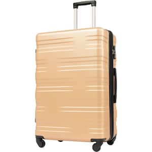 28 in. Rose Gold Spinner Wheels, Rolling and Lockable Handle Suitcase