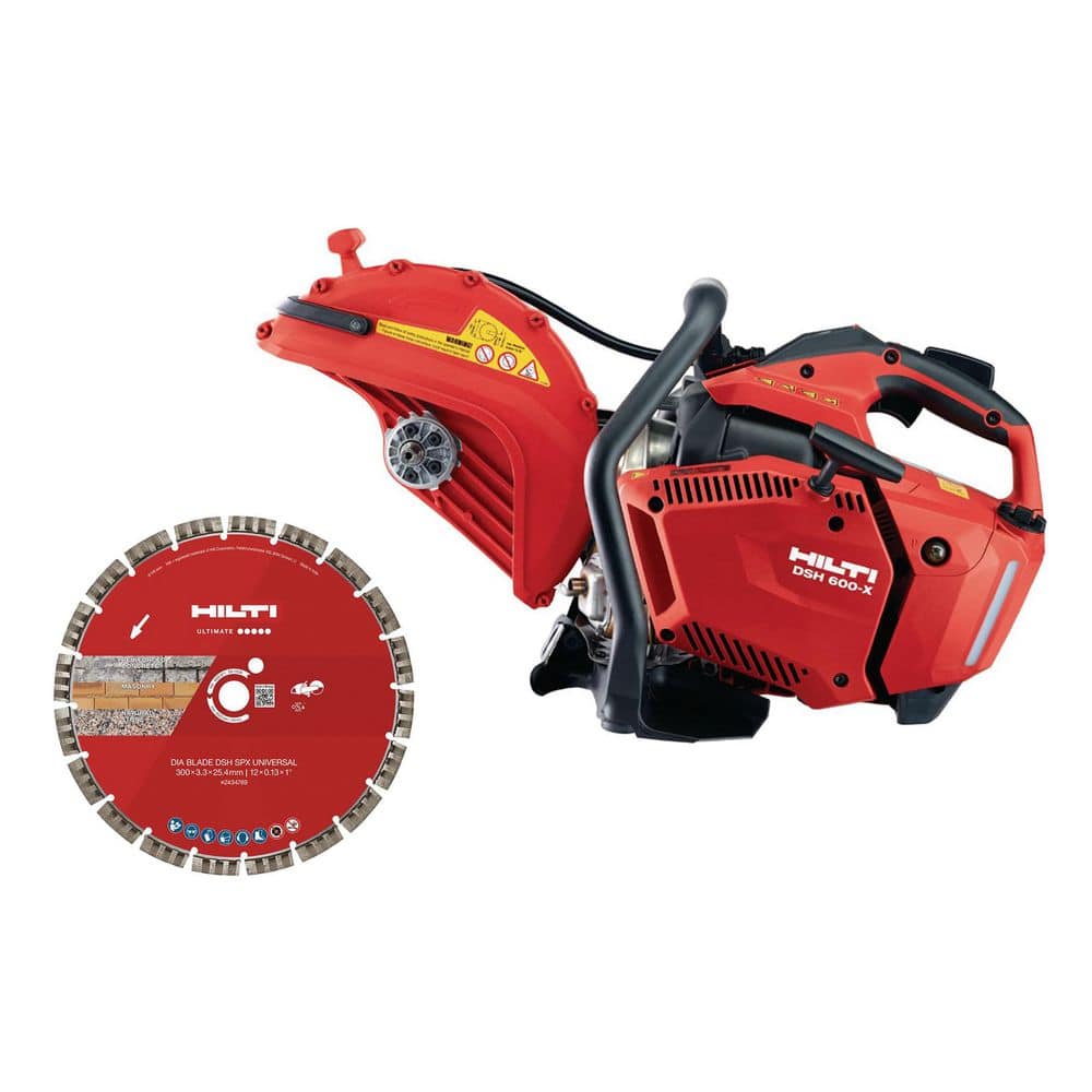 Hilti 12 in. DSH 600-X Hand-Held Concrete Gas Saw with Diamond