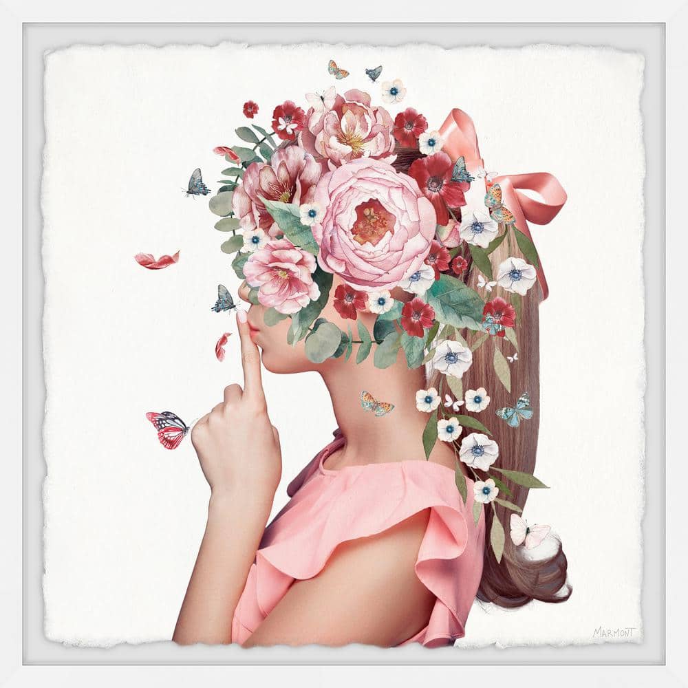 Silence Is Beautiful by Marmont Hill Framed People Art Print 12 in. x 12 in