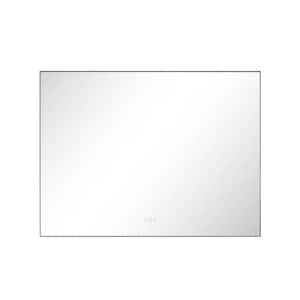 48 in. W x 36 in. H Rectangular Aluminum Framed LED Wall Mount Anti-Fog Modern Decorative Bathroom Vanity Mirror