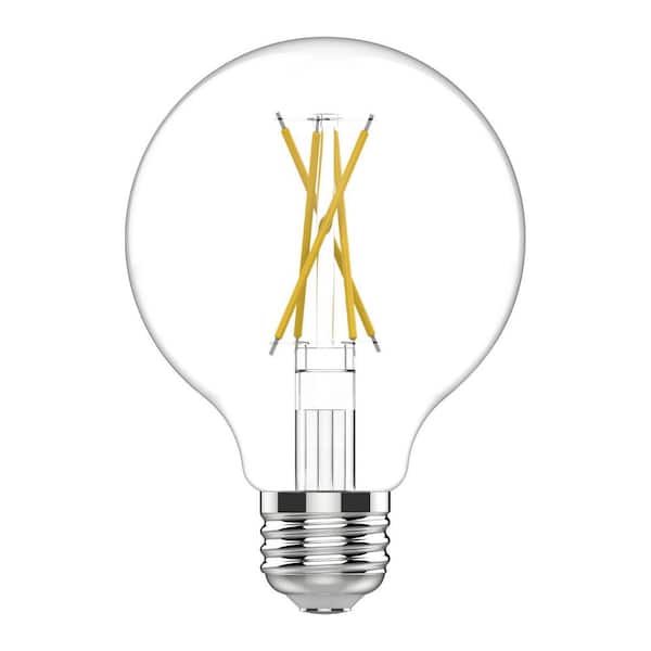 100.0-Watt Equivalent G25 Globe LED Light Bulb Clear Soft White Dimmable Bulb 2-Pack