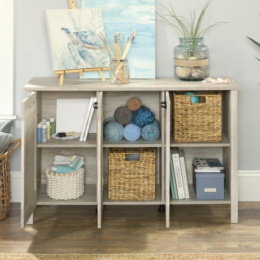 Chalk Oak 48" Adjustable Shelving Office Storage Cabinet