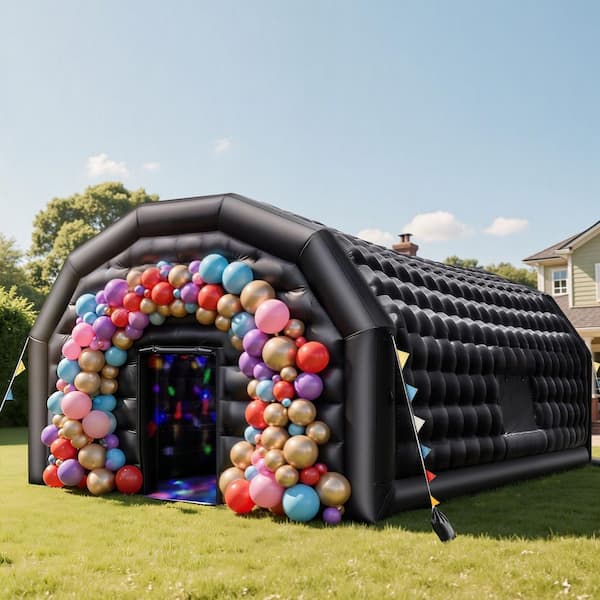 Inflatable Nightclub, 29.5 ft. x 19.7 ft. Inflatable Party Tent with Sandbag, Ventilated Blow up Night Club, 2025 Update