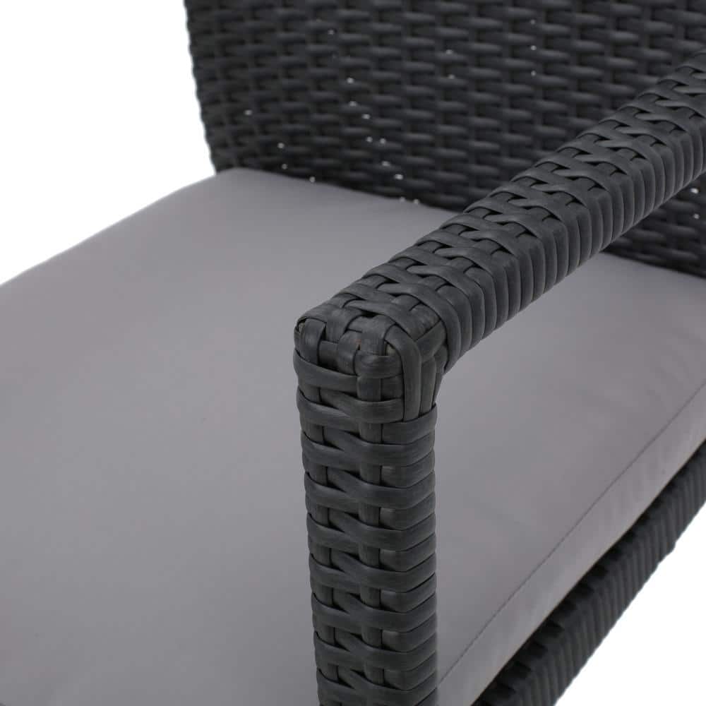 Gray 9-Piece Expandable Patio Dining Set with Cushions