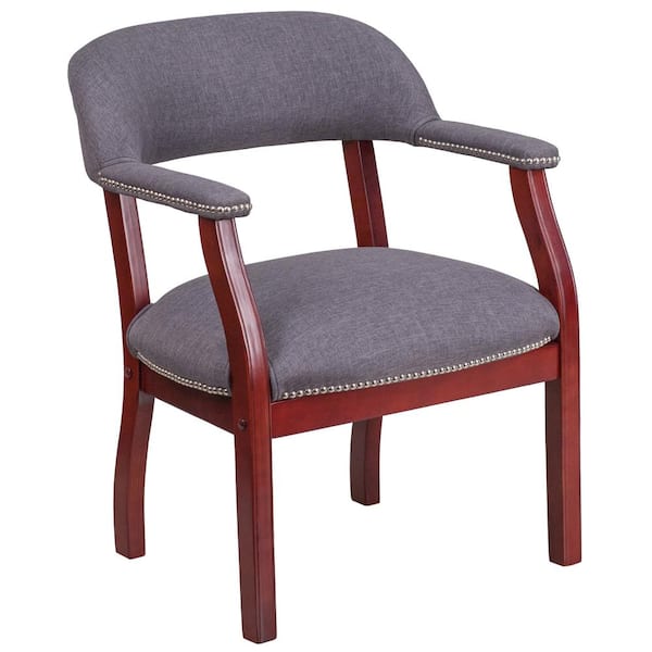 Flash Furniture Fabric Cushioned Side Chair in Gray