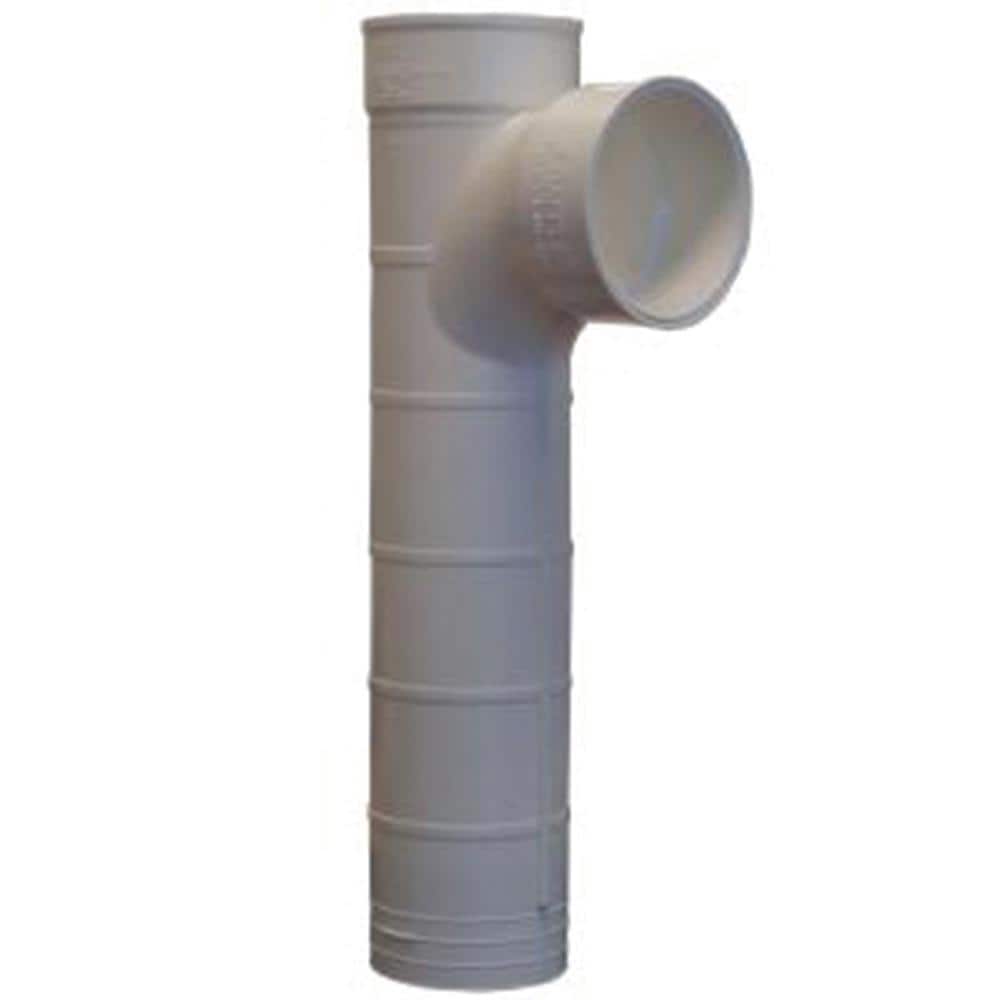 Norwesco 4 in. Tuf-Tite PVC Inlet/Outlet Tee 63491 - The Home Depot, image size:1000x1000