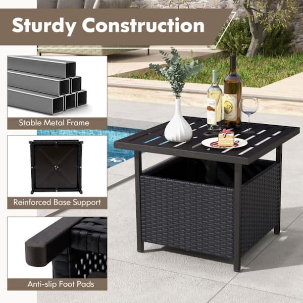 bcp wicker patio umbrella stand table Sundale 22