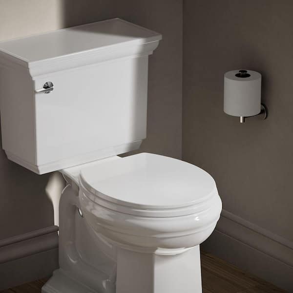 Brevia Round Slow-Close Toilet Seat in White