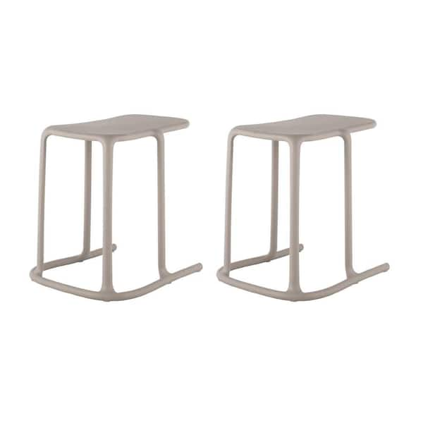 Lagoon Uno 20.9 in. Grey C-Shape Side Table (Set of 2)