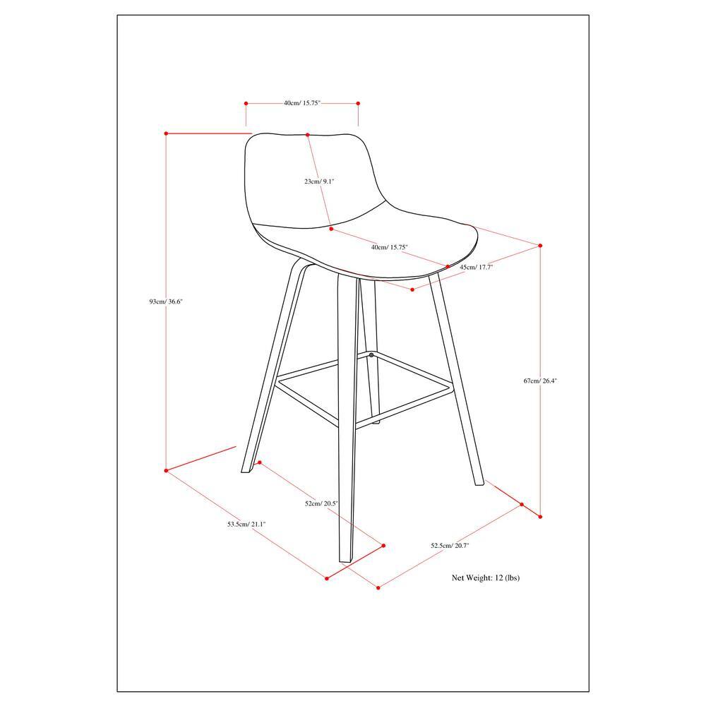 Stone Grey Leather and Wood Counter Height Stool Set