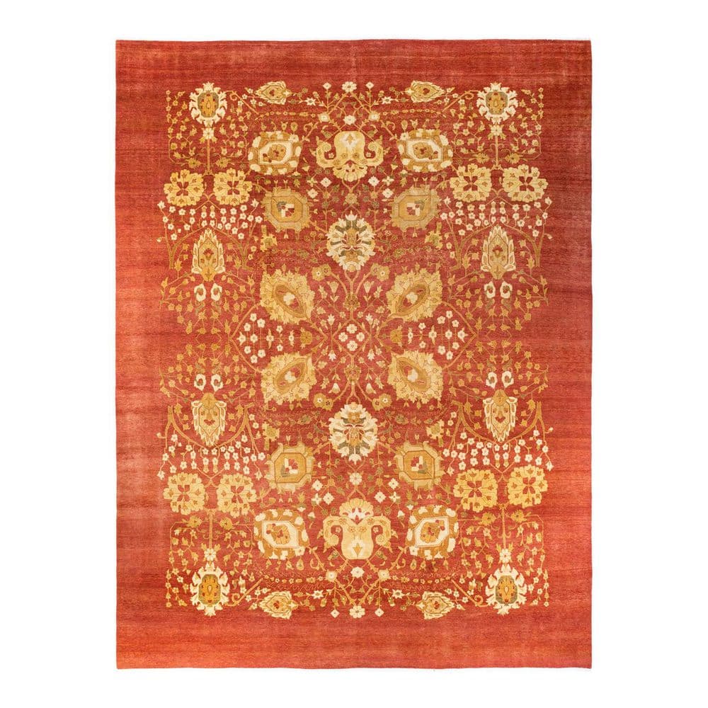 Eclectic Orange 12 ft. x 15 ft. Abstract Wool Indoor Area Rug price history on PriceWatchPro