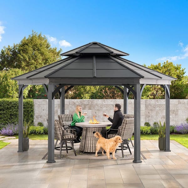 Sunjoy 15 ft. x 18 ft.Ashland Hexagon Hardtop Gazebo A102009720