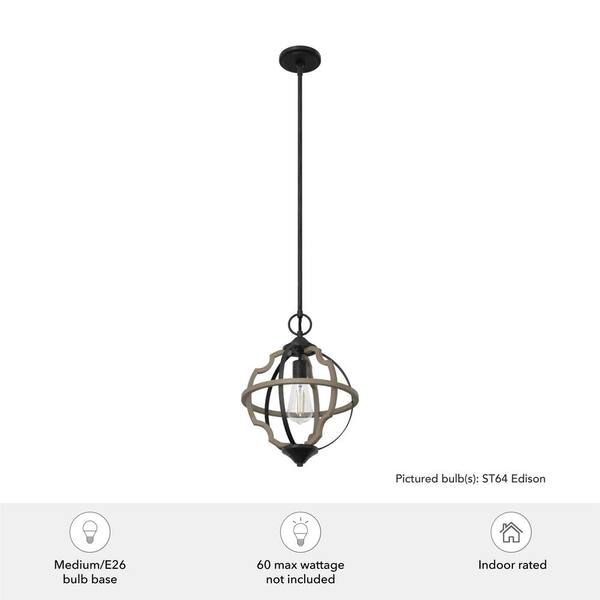 Hunter Stone Creek 6-Light Noble Bronze Transitional Globe LED Medium Hanging Pendant Light