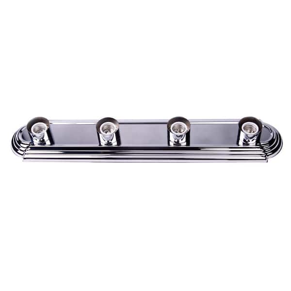 Monument 24 in. Beveled Edge Vanity in Lighting Strip Polished Chrome Uses Four 60-Watt Incandescent Medium Base Lamps