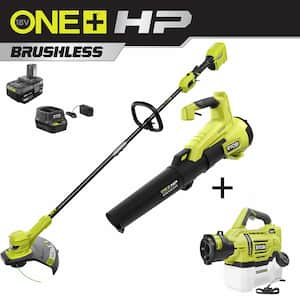 Home depot ryobi trimmer best sale blower combo