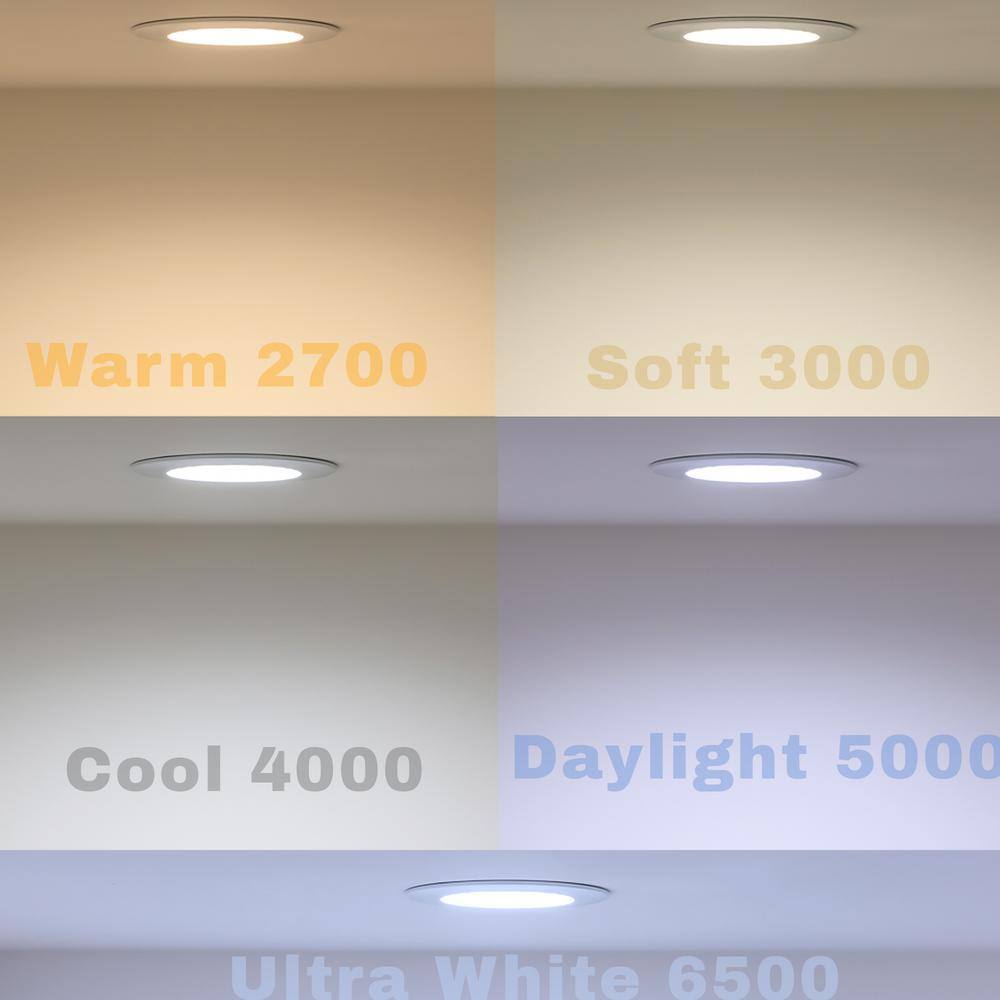 White Aluminum Round Dimmable LED Recessed Downlight Kit