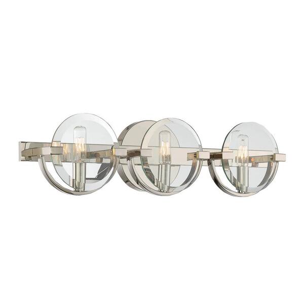 Filament Design 3-Light Polished Nickel Bath Light