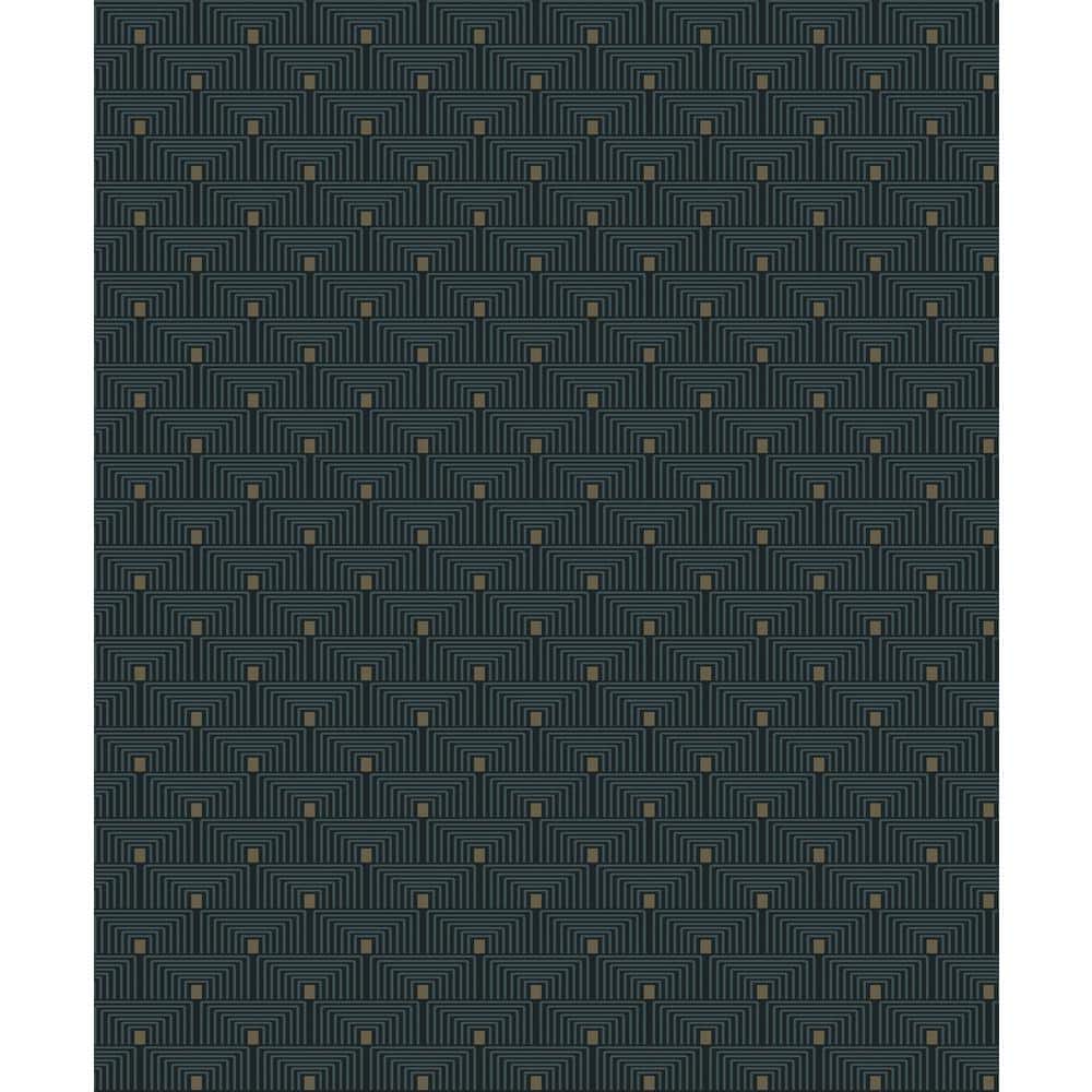 Boutique Collection Blue Metallic Geometric Key Non-pasted Paper on Non-wov