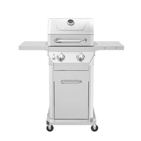 Nexgrill 2 Burner Stainless Steel Propane Gas Grill with Folding Side ...