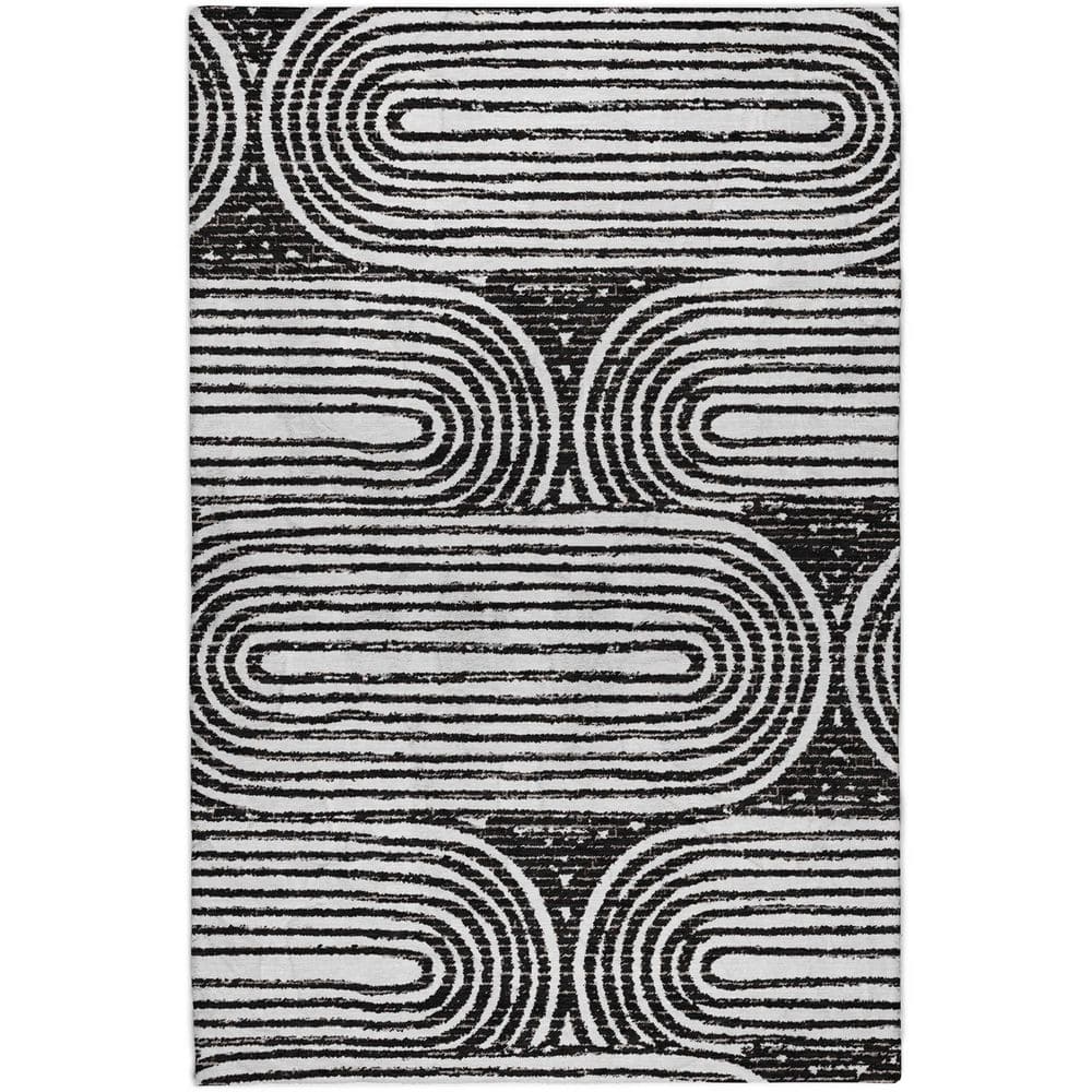 Dream Shag Premium Machine Washable Abstract ADS540 Black 9 ft. x 12 ft. Area Rug price history on PriceWatchPro