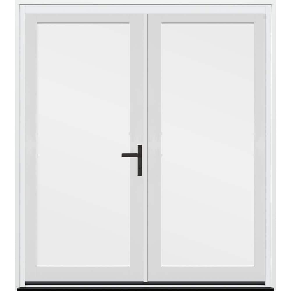 72 in. x 80 in. F4500 Left-Hand/Inswing Primed Fiberglass French Patio Door w/ Low-E Glass and Black Handle price history on PriceWatchPro