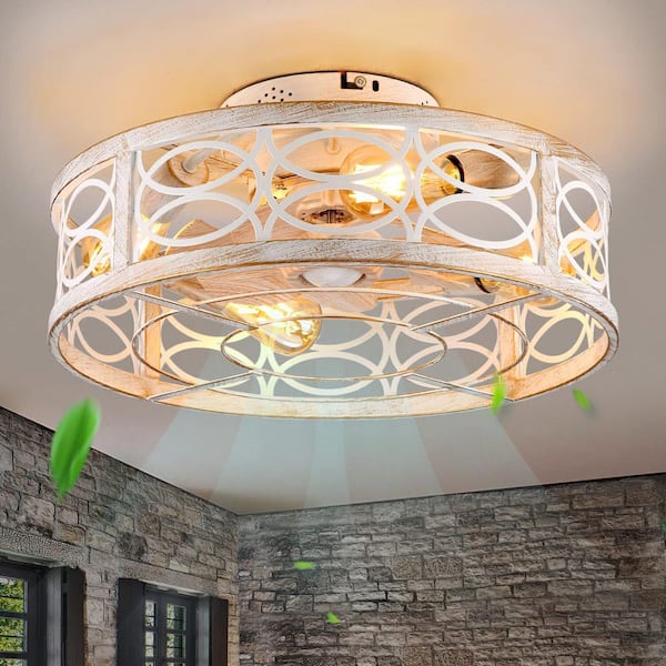 Yardreeze 20 in. Indoor Gold American Retro Style Ceiling Fan Chandeliers with Remote Control, 6 Gear Wind Speed Fan Light