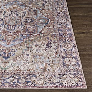 Rhene Brown/Navy 8 ft. x 10 ft. Indoor Area Rug