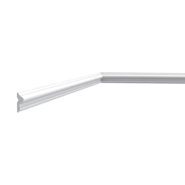 3/8 in. D x 1 in. W x 78-3/4 in. L . Primed White Plain Polystyrene Panel Moulding (8-Pack)