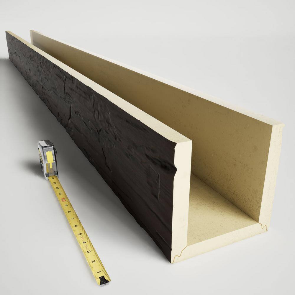 Hickory Faux Wood U-Beam 4" x 4" x 8' Hand Hewn