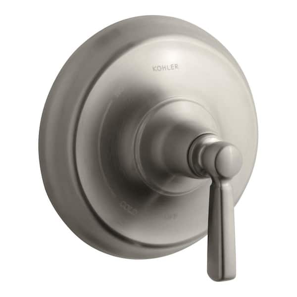 KOHLER Bancroft 1-Handle Wall-Mount Tub and Shower Faucet Trim Kit in Vibrant Brushed Nickel (Valve not included)