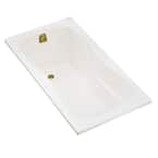 Hourglass 5 ft. Alcove Bath with Left-Hand Drain in Biscuit