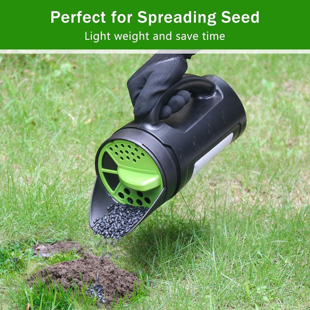 80 oz. Plastic Handheld Salt and Seed Spreader for Ice Melt