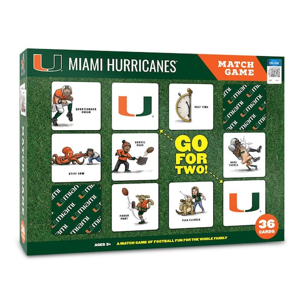 YouTheFan NCAA Miami Hurricanes Licensed Memory Match Game