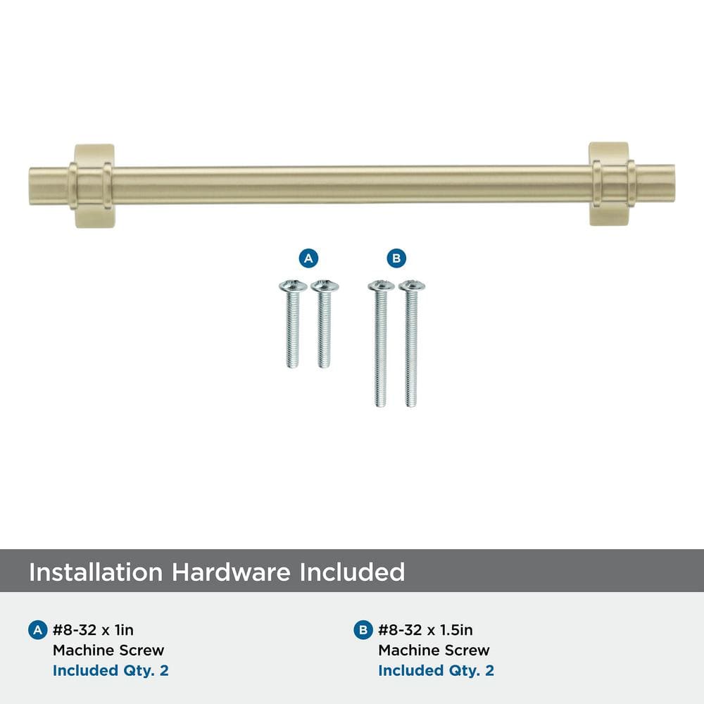 Golden Champagne 6-5/16" Modern Brushed Bar Pull