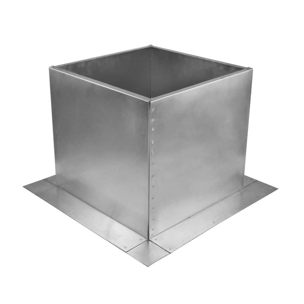 Box is 13 in. Wide x 13 in. Long x 12 in. High Aluminum Roof Curb