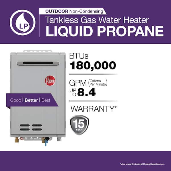 Performance Plus 8.4 GPM Smart Non-Condensing Outdoor Liquid Propane Tankless Water Heater