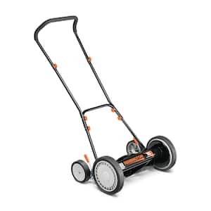 16 in. Manual Walk Behind Reel Lawn Mower with 9 Position Cutting Heights