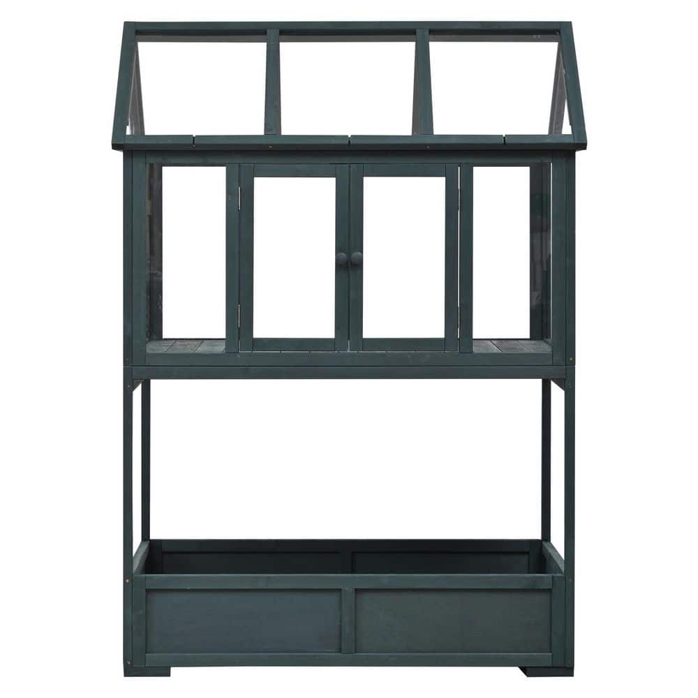 24 in. W x 47 in. D x 69 in. H Wood Garden Portable Mini Greenhouse Cold Fr