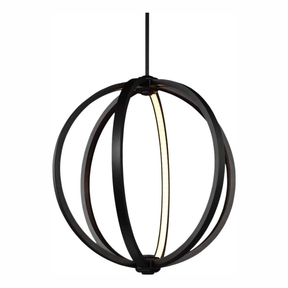 Generation Lighting Khloe 24 Watt Oil Rubbed Bronze Integrated LED   Oil Rubbed Bronze Generation Lighting Pendant Lights P1392orb 64 1000 