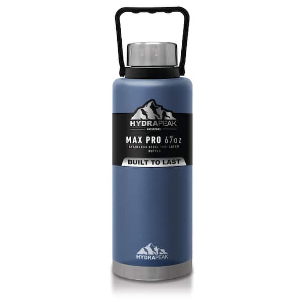 HYDRAPEAK Max Pro 67 oz. Storm Triple Insulated Stainless Steel Water Bottle with Handle Lid