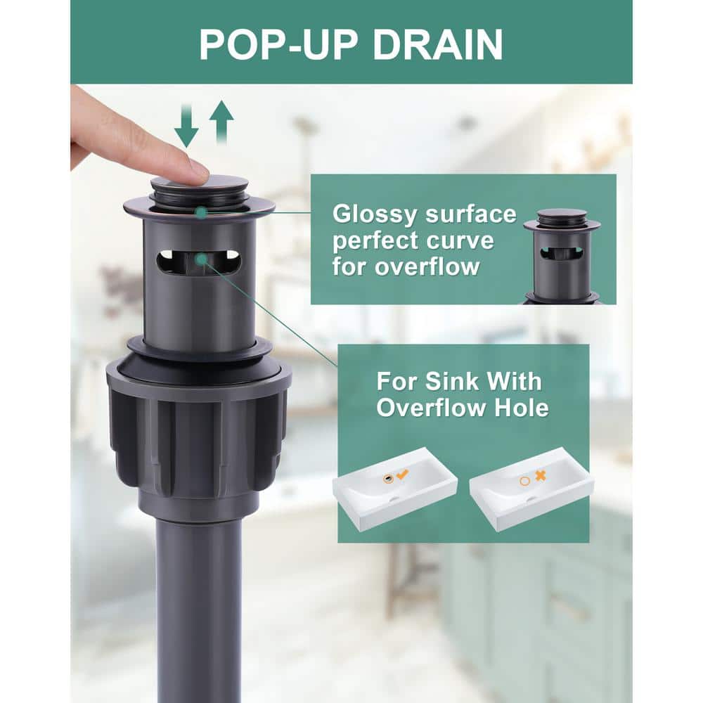 Oil Rubbed Bronze 8-Inch Widespread Double Handle Bathroom Faucet