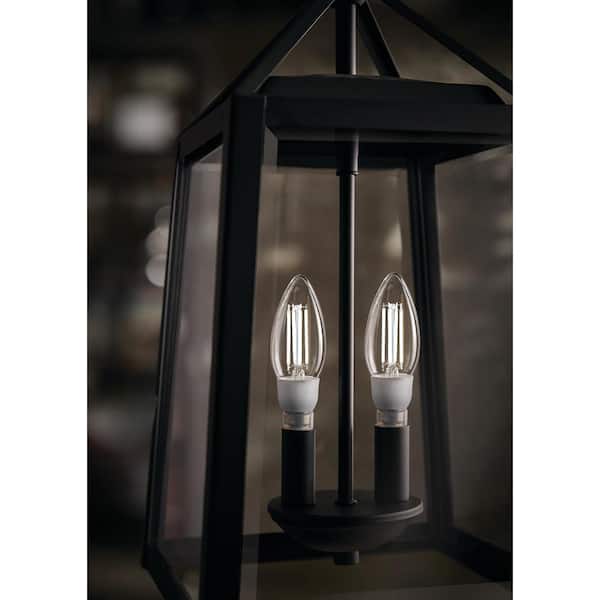 60-Watt Equivalent B11 E12 Candelabra CEC Cage Filament Dusk to Dawn LED Vintage Edison Light Bulb Daylight (3-Pack)