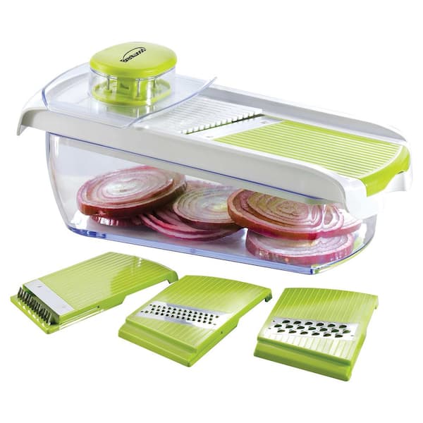 BRENTWOOD Mandolin Slicer with 5-Cup Storage Container and 4