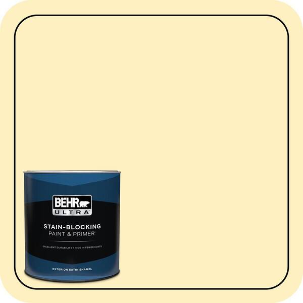 BEHR ULTRA 1 qt. #P300-2 Meringue Satin Enamel Exterior Paint & Primer