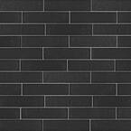 Urban Fusion Brickscape Jet 3 in. x 12 in. Ceramic Floor and Wall Tile (5.28 sq. ft. / case)