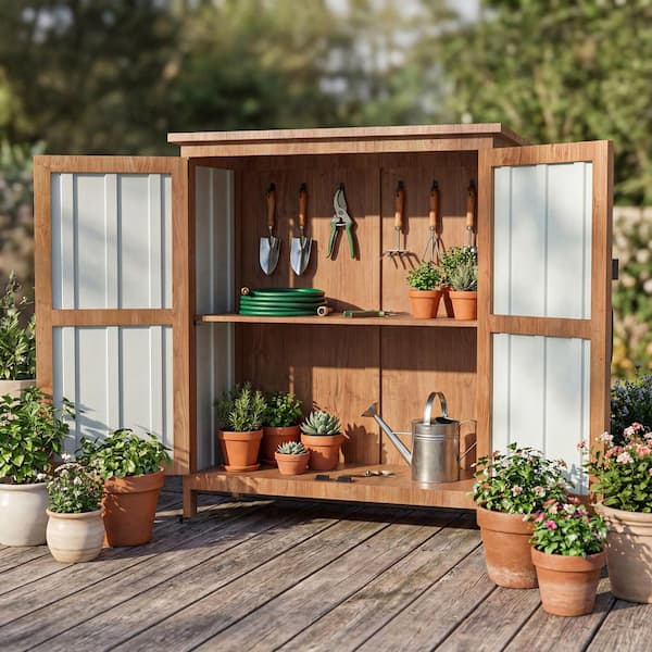 Podmini スペースグレイ Patiowell 2.7 ft. W x 1.3 ft. D x 3.23 ft. H Outdoor Storage